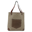 GUCCI GG Supreme Web Sherry Line Tote Bag PVC Beige Red 002 904 0222 Auth ka2984-2