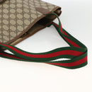 GUCCI GG Supreme Web Sherry Line Tote Bag PVC Beige Red 002 904 0222 Auth ka2984-7