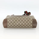 GUCCI GG Supreme Web Sherry Line Tote Bag PVC Beige Red 002 904 0222 Auth ka2984-9