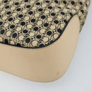 Salvatore Ferragamo Gancini Shoulder Bag Canvas Beige Silver Auth ka2988-9