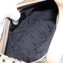 Salvatore Ferragamo Gancini Shoulder Bag Canvas Beige Silver Auth ka2988-11