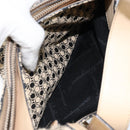 Salvatore Ferragamo Gancini Shoulder Bag Canvas Beige Silver Auth ka2988-21