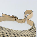 Salvatore Ferragamo Gancini Shoulder Bag Canvas Beige Silver Auth ka2988-8