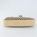 Salvatore Ferragamo Gancini Shoulder Bag Canvas Beige Silver Auth ka2988-5
