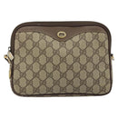 GUCCI GG Supreme Shoulder Bag PVC Beige Gold 97 02 068 Auth ka2990-13
