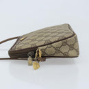 GUCCI GG Supreme Shoulder Bag PVC Beige Gold 97 02 068 Auth ka2990-4
