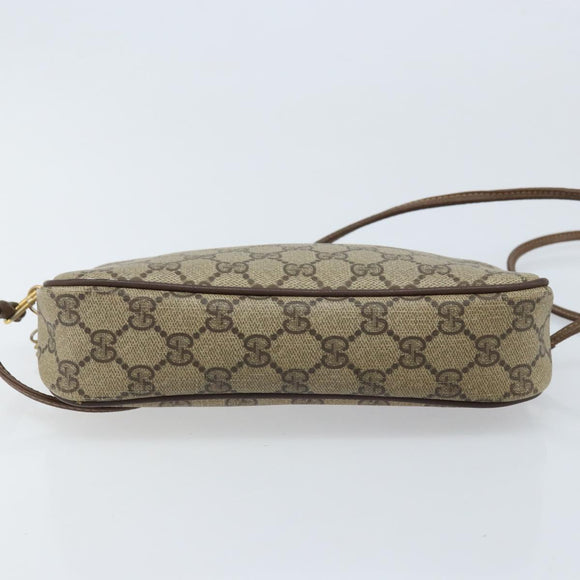 GUCCI GG Supreme Shoulder Bag PVC Beige Gold 97 02 068 Auth ka2990