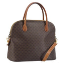 CELINE Macadam Canvas Handtasche PVC Leder 2-Wege Braun Gold Authentisch ka2994-1