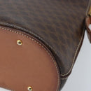 CELINE Macadam Canvas Handtasche PVC Leder 2-Wege Braun Gold Authentisch ka2994-15