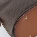 CELINE Macadam Canvas Handtasche PVC Leder 2-Wege Braun Gold Authentisch ka2994-16