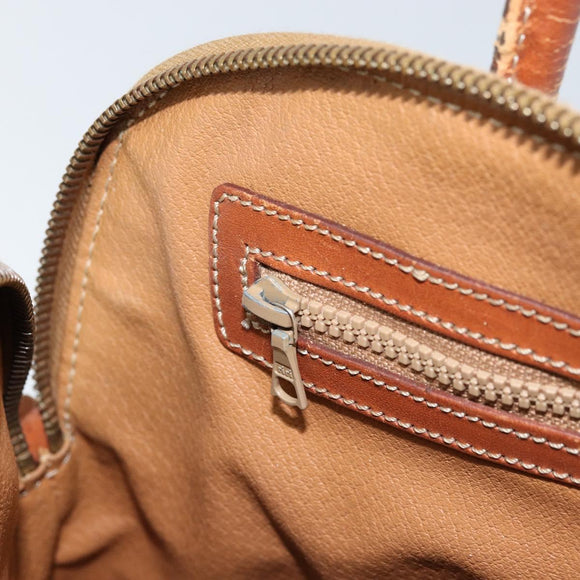 CELINE Macadam Canvas Handtasche PVC Leder 2-Wege Braun Gold Authentisch ka2994