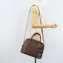 CELINE Macadam Canvas Handtasche PVC Leder 2-Wege Braun Gold Authentisch ka2994-24