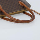 CELINE Macadam Canvas Handtasche PVC Leder 2-Wege Braun Gold Authentisch ka2994-7