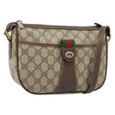 GUCCI GG Supreme Web Sherry Line Tas PVC Beige Rood 89 02 032 Auth ka2995-1
