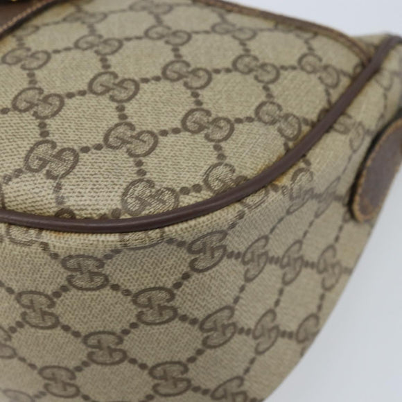 GUCCI GG Supreme Web Sherry Line Tas PVC Beige Rood 89 02 032 Auth ka2995