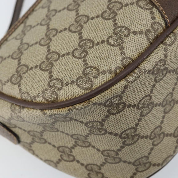 GUCCI GG Supreme Web Sherry Line Tas PVC Beige Rood 89 02 032 Auth ka2995