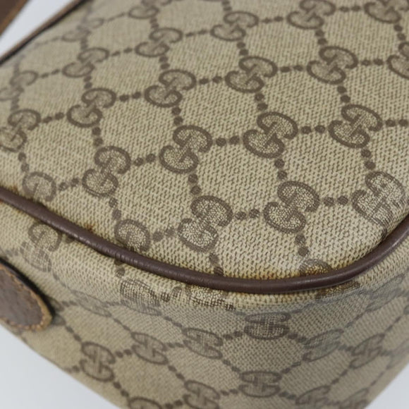 GUCCI GG Supreme Web Sherry Line Tas PVC Beige Rood 89 02 032 Auth ka2995