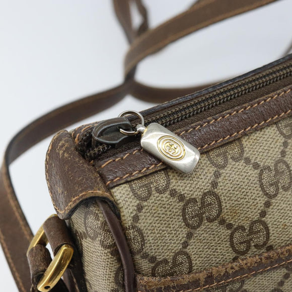 GUCCI GG Supreme Web Sherry Line Tas PVC Beige Rood 89 02 032 Auth ka2995