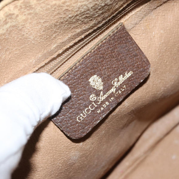 GUCCI GG Supreme Web Sherry Line Tas PVC Beige Rood 89 02 032 Auth ka2995
