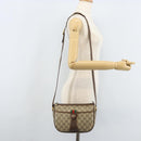 GUCCI GG Supreme Web Sherry Line Tas PVC Beige Rood 89 02 032 Auth ka2995-25