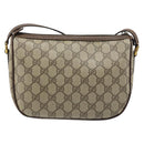 GUCCI GG Supreme Web Sherry Line Tas PVC Beige Rood 89 02 032 Auth ka2995-2