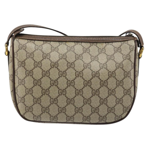 GUCCI GG Supreme Web Sherry Line Tas PVC Beige Rood 89 02 032 Auth ka2995