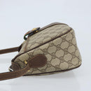 GUCCI GG Supreme Web Sherry Line Tas PVC Beige Rood 89 02 032 Auth ka2995-4