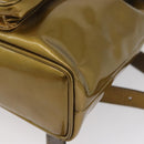 GUCCI Bamboo Backpack Patent leather Gold Tone 003 1705 0030 Auth ka2998-18