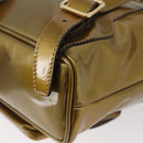 GUCCI Bamboo Backpack Patent leather Gold Tone 003 1705 0030 Auth ka2998-20