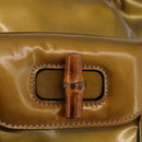GUCCI Bamboo Backpack Patent leather Gold Tone 003 1705 0030 Auth ka2998-21