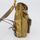 GUCCI Bamboo Backpack Patent leather Gold Tone 003 1705 0030 Auth ka2998-4