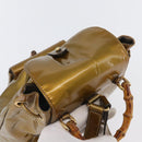 GUCCI Bamboo Backpack Patent leather Gold Tone 003 1705 0030 Auth ka2998-6