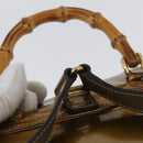 GUCCI Bamboo Backpack Patent leather Gold Tone 003 1705 0030 Auth ka2998-8