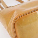LOUIS VUITTON Monogram Vernis Houston Hand Bag Beige M91004 LV Auth ka300-14