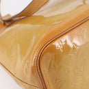 LOUIS VUITTON Monogram Vernis Houston Hand Bag Beige M91004 LV Auth ka300-16