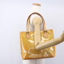 LOUIS VUITTON Monogram Vernis Houston Hand Bag Beige M91004 LV Auth ka300-23