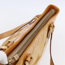 LOUIS VUITTON Monogram Vernis Houston Hand Bag Beige M91004 LV Auth ka300-6