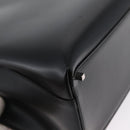 Salvatore Ferragamo Hand Bag Leather 2way Black Silver Auth ka3005-17
