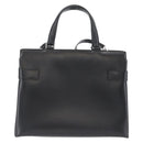 Salvatore Ferragamo Hand Bag Leather 2way Black Silver Auth ka3005-2