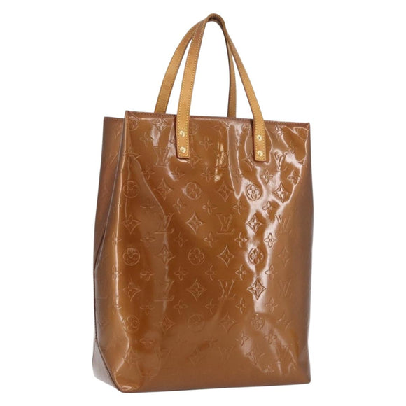 LOUIS VUITTON Monogram Vernis Reade MM Hand Bag Bronze M91143 LV Auth ka3006
