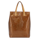 LOUIS VUITTON Monogram Vernis Reade MM Hand Bag Bronze M91143 LV Auth ka3006-2