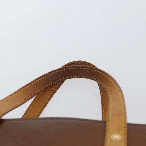 LOUIS VUITTON Monogram Vernis Reade MM Hand Bag Bronze M91143 LV Auth ka3006