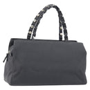 Salvatore Ferragamo Hand Bag Canvas Gray Auth ka3010-1