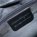 Salvatore Ferragamo Hand Bag Canvas Gray Auth ka3010-12