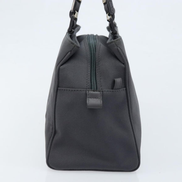 Salvatore Ferragamo Hand Bag Canvas Gray Auth ka3010