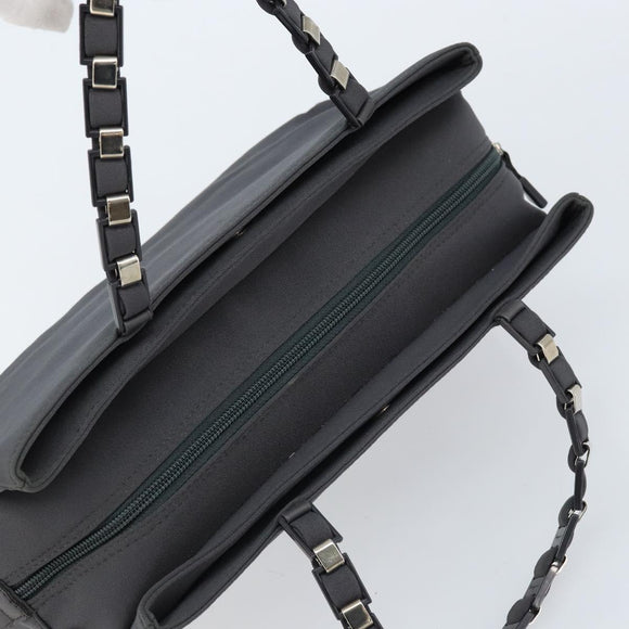 Salvatore Ferragamo Hand Bag Canvas Gray Auth ka3010