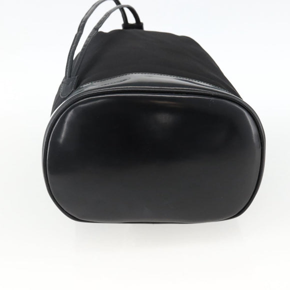 GUCCI Bamboo Body Bag Nylon Black Silver 003 2113 0036 Auth ka3012