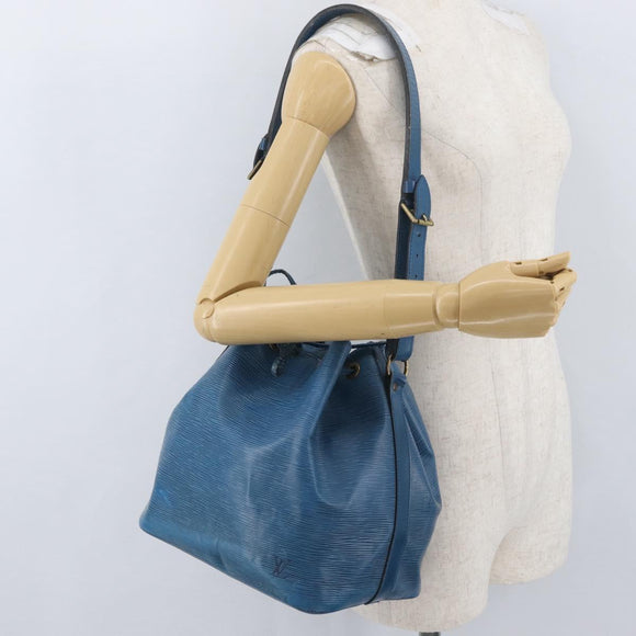 LOUIS VUITTON Epi Petit Noe Shoulder Bag Blue M44105 LV Auth ka3013