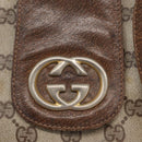 GUCCI GG Supreme Shoulder Bag PVC Beige Gold Auth ka3015-17
