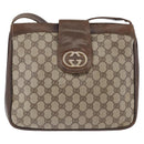 GUCCI GG Supreme Shoulder Bag PVC Beige Gold Auth ka3015-13